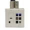 Hubbell Wiring Device-Kellems Electrical Box, 66.7 Cu.In., Data Box Type, 2 Gangs, Steel HBL260 - alternate 3